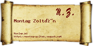 Montag Zoltán névjegykártya
