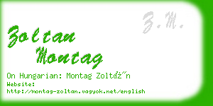 zoltan montag business card